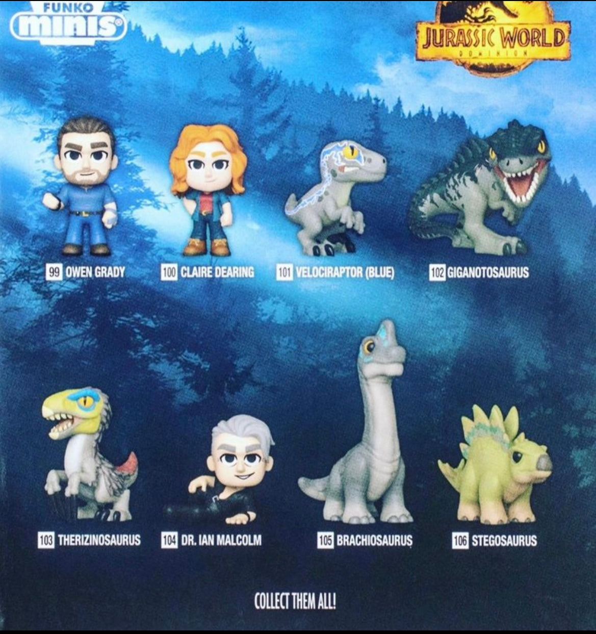 Funko Minis - Jurassic World - 3" Scale Mini Vinyl Figure (Mystery Single Unit).