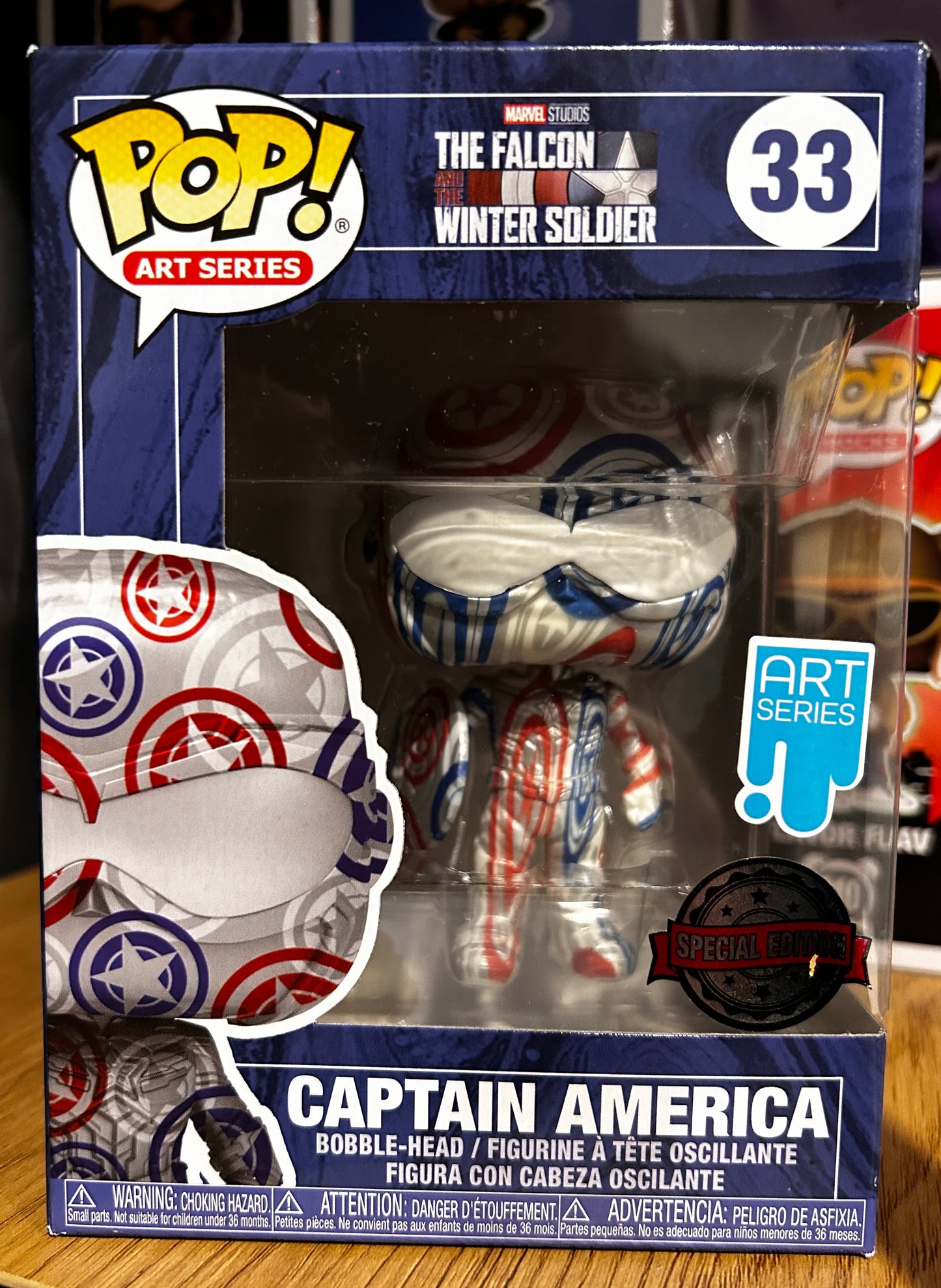 Funko Pop # 33 - Captain America - Falcon/Winter Soldier (Art Series) - Marvel.