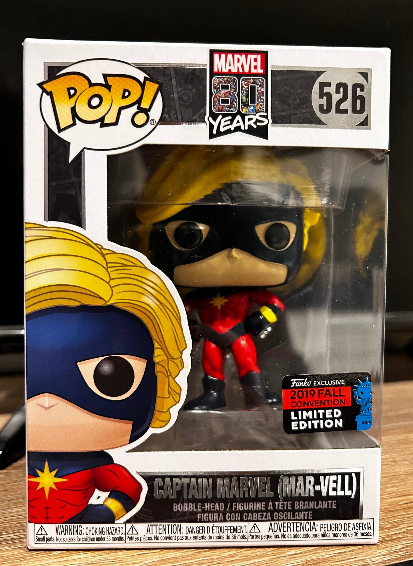 Funko Pop # 526 - Captain Marvel (80 Years) - Marvel.