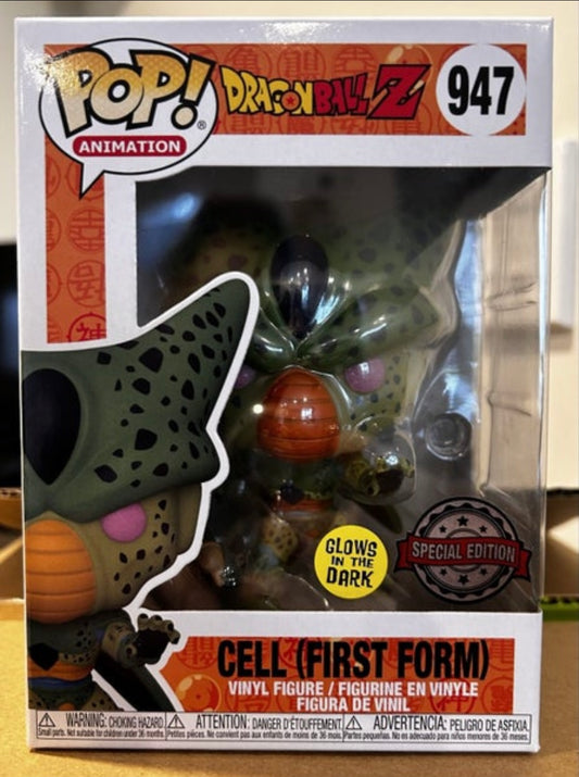 Funko Pop # 947 - Cell (First Form) (Glow) - Dragonball Z - Animation.