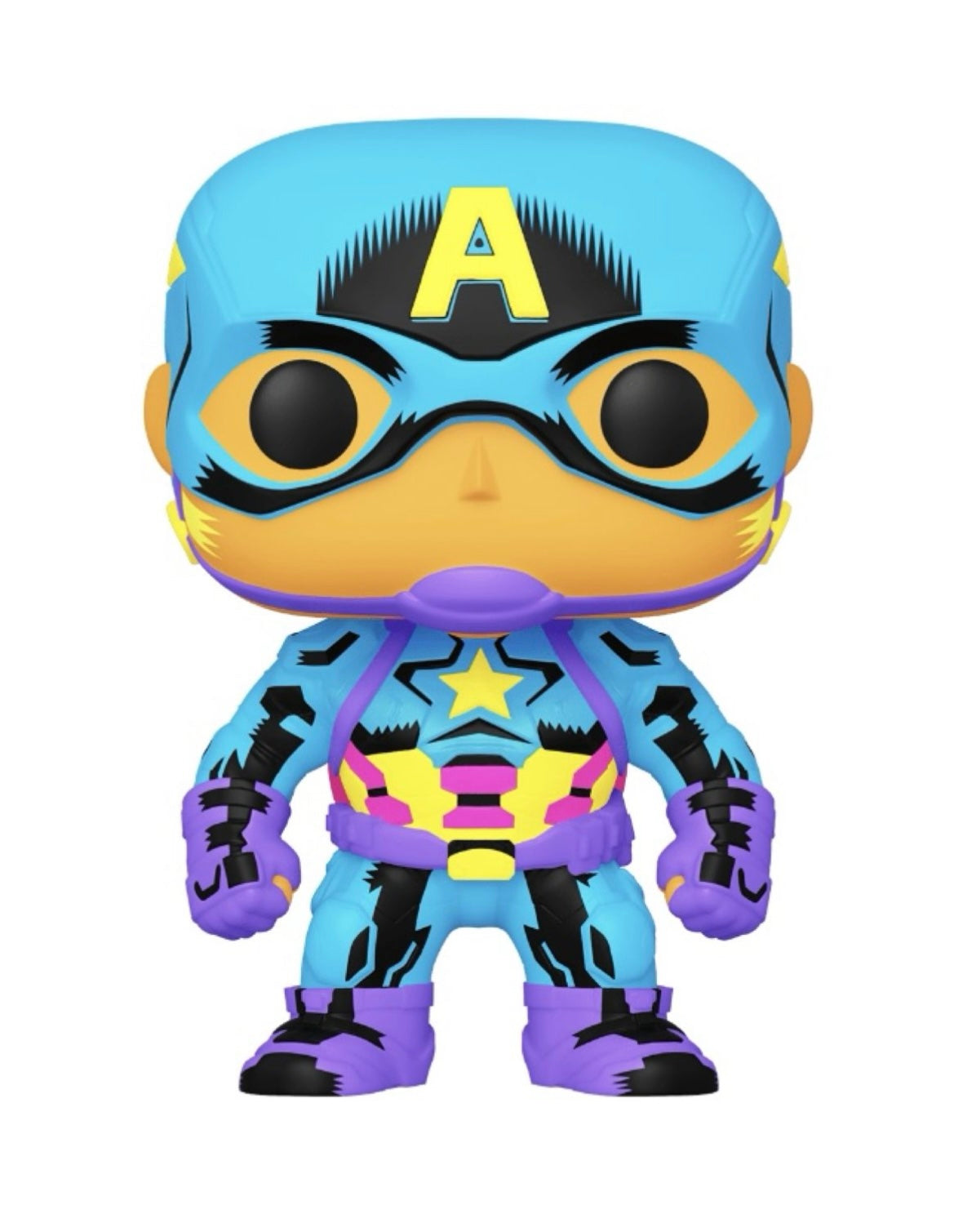 Funko Pop # 648 - Captain America - Blacklight - Marvel.