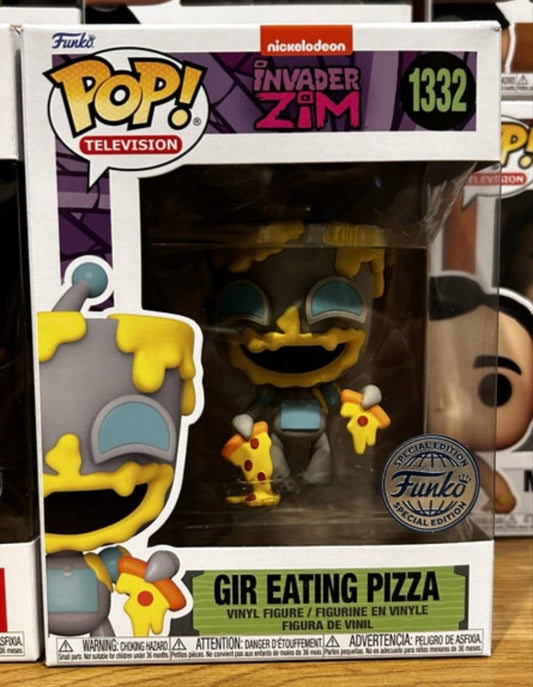 Funko Pop # 1332 - GIR Eating Pizza - Invader Zim - TV.