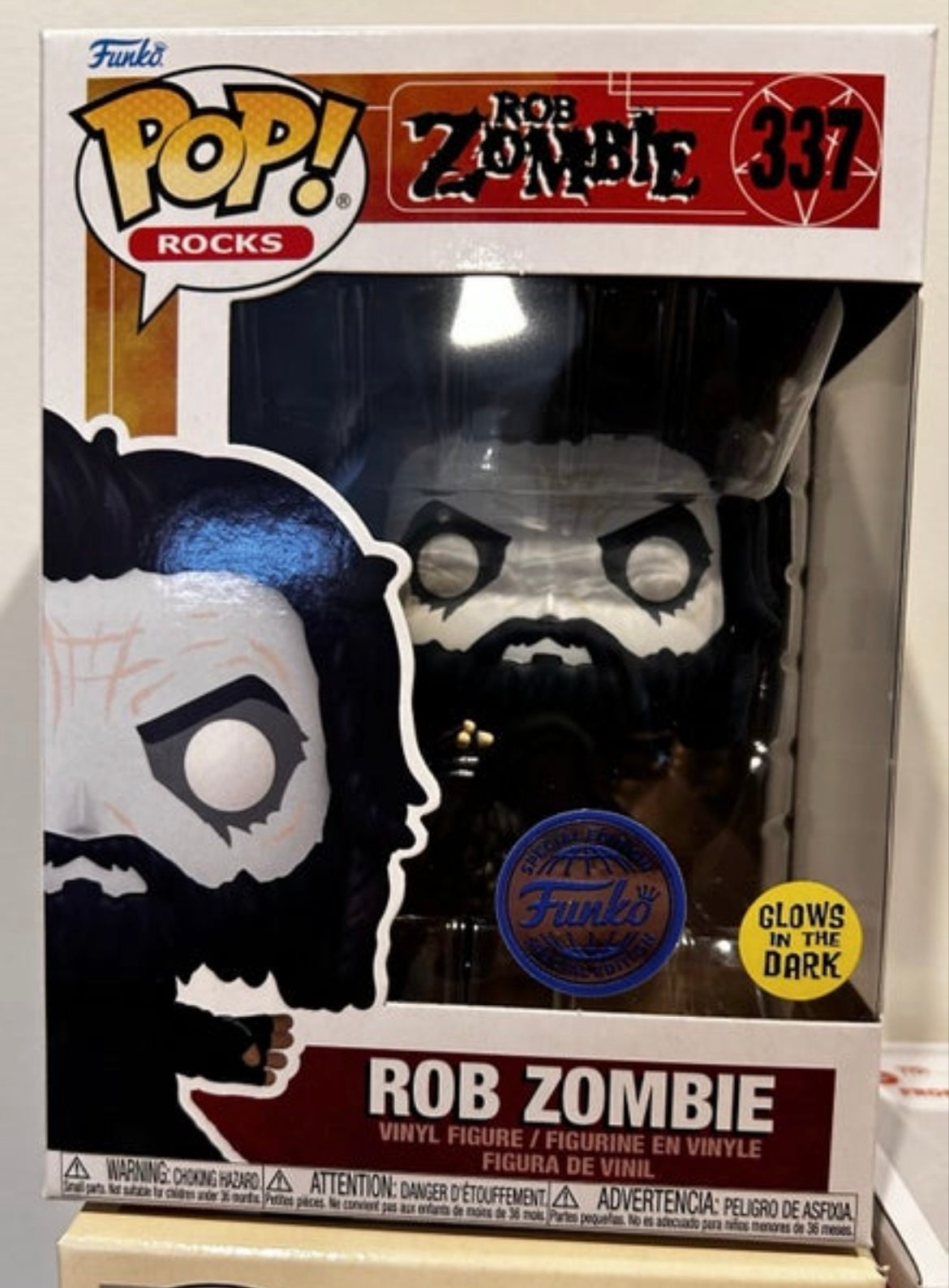 Funko Pop # 337 - Rob Zombie Glow - Rocks.