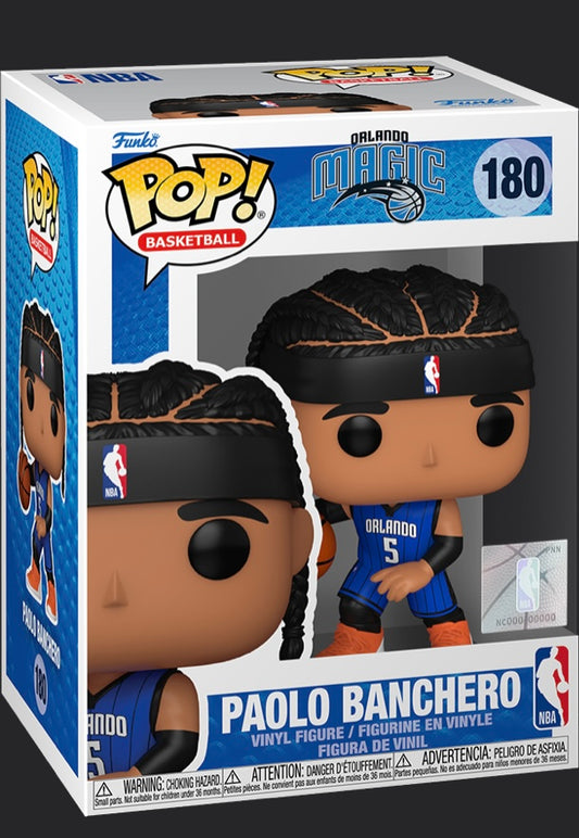 Funko Pop # 180 - Paolo Banchero - Magic - NBA - Sports.