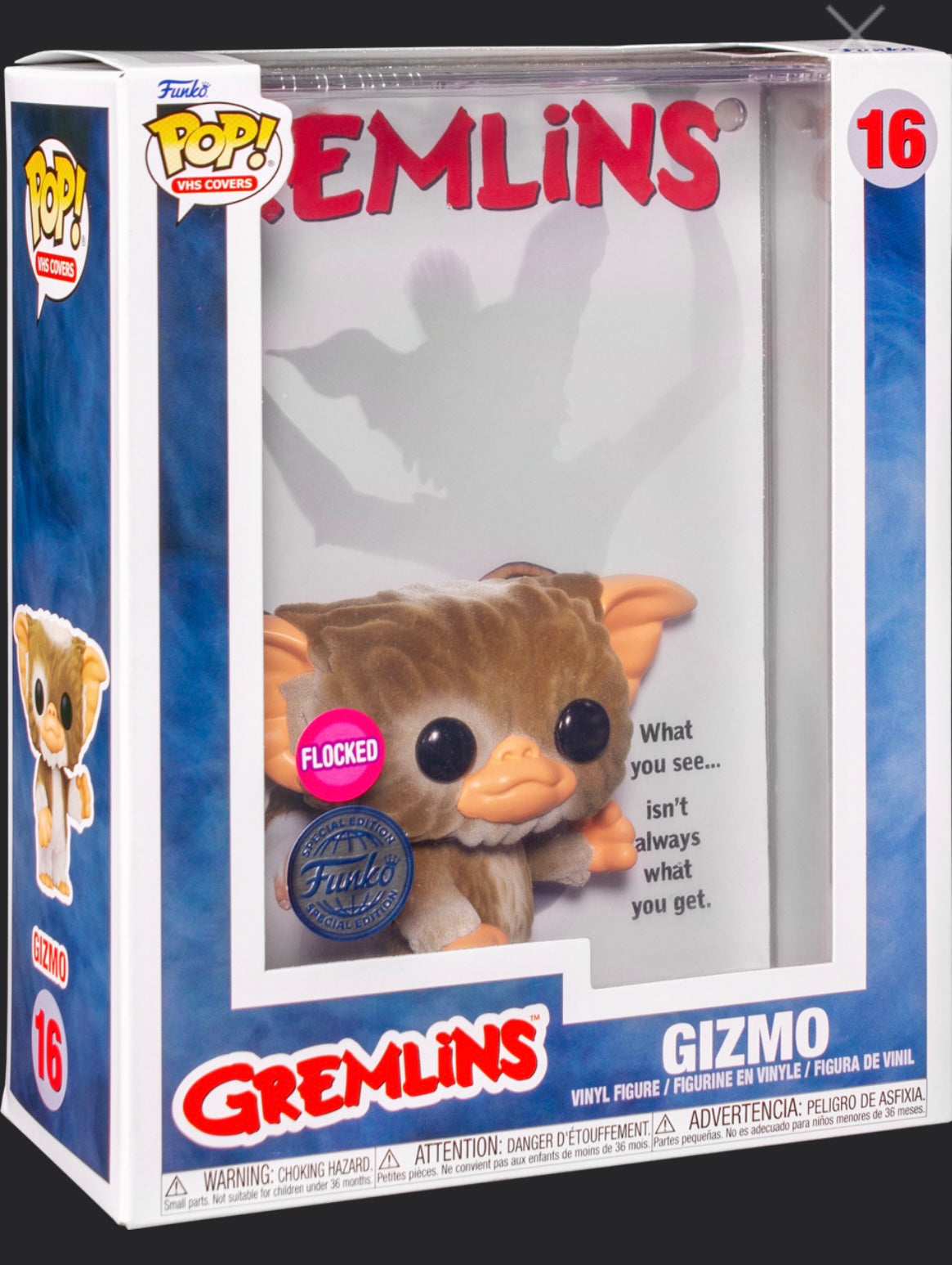 Funko Pop # 16 - Gizmo (flocked) - Gremlins - VHS Covers.