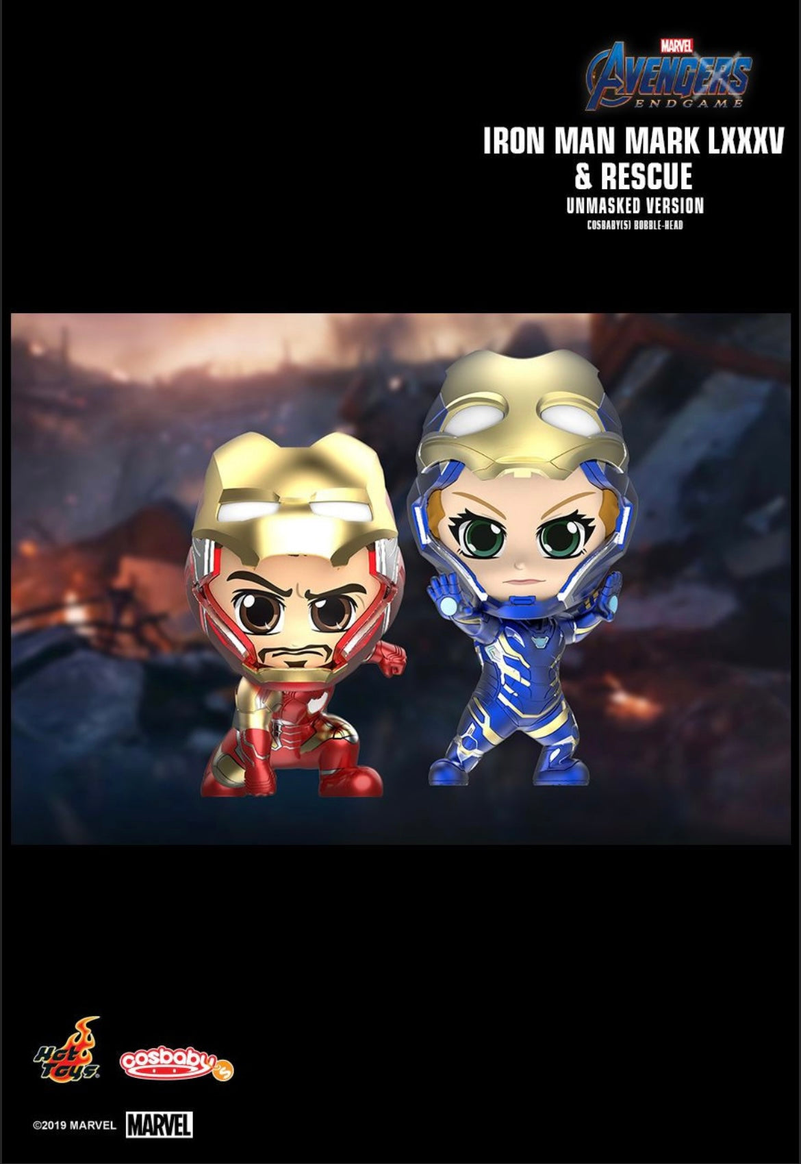 Iron Man Mark LXXXV & Rescue Unmasked - Avengers 4 - End Game - Cosbaby.