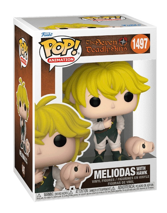 Funko Pop # 1497 - Meliodas with Hawk - The Seven Deadly Sins - Animation.