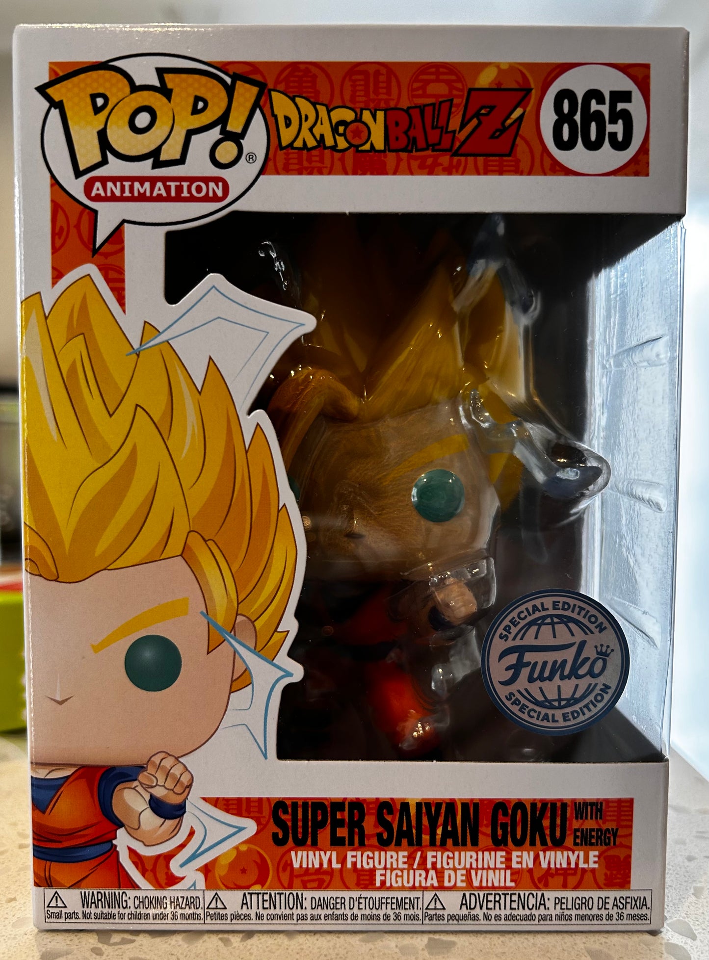 Funko Pop # 865 - Super Saiyan Goku with Energy - DBZ - Animation.