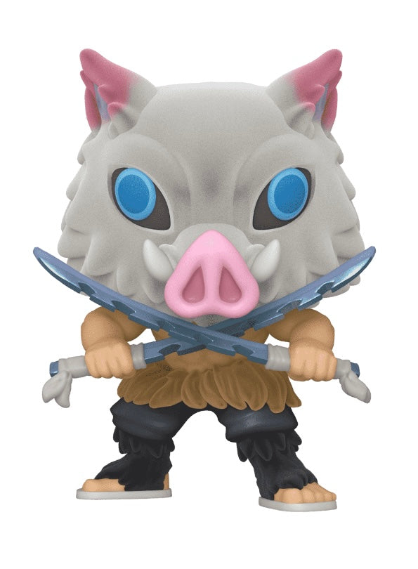 Funko Pop # 870 - Inosuke Hashibira (flocked) - Demon Slayer - Animation.