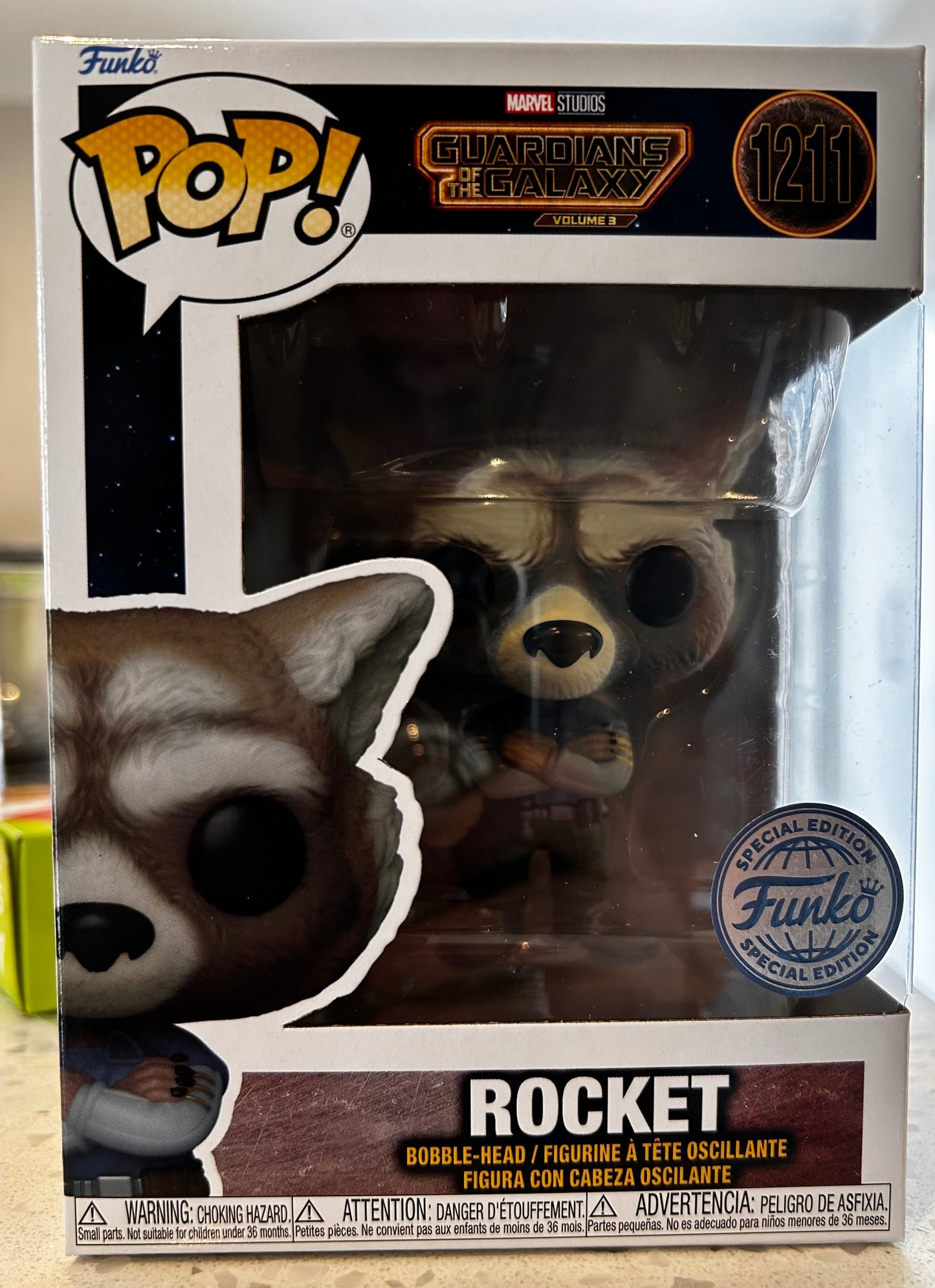 Funko Pop # 1211 - Rocket - GOTG Vol 2 - Marvel.