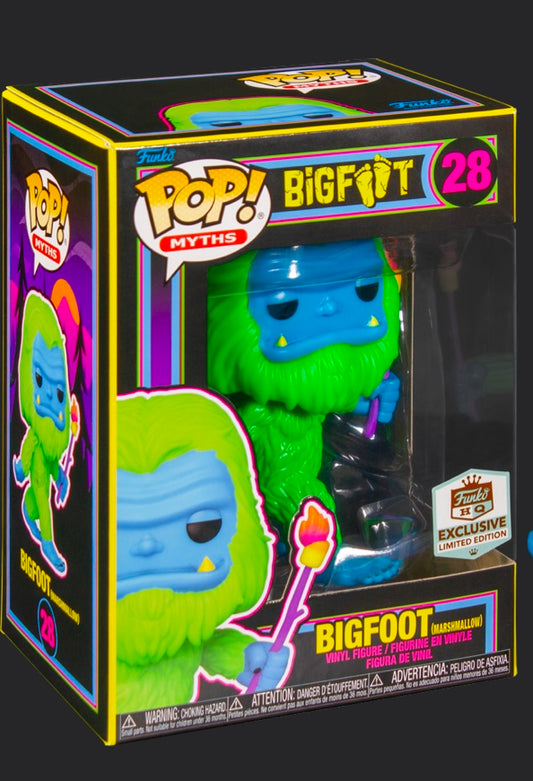 Funko Pop # 28 - Bigfoot Blacklight - Myths.